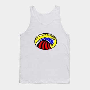 La Jolla Shores California Surfing Surf Patriotic Wave Tank Top